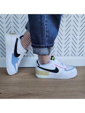 ❤️Nike Air Force 1 AF1 Shadow Sz 11 Women's Shoes White Blue Sneaker FJ0735-100